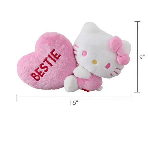 Hello Kitty Pink Heart Plush - Picture 4 of 5